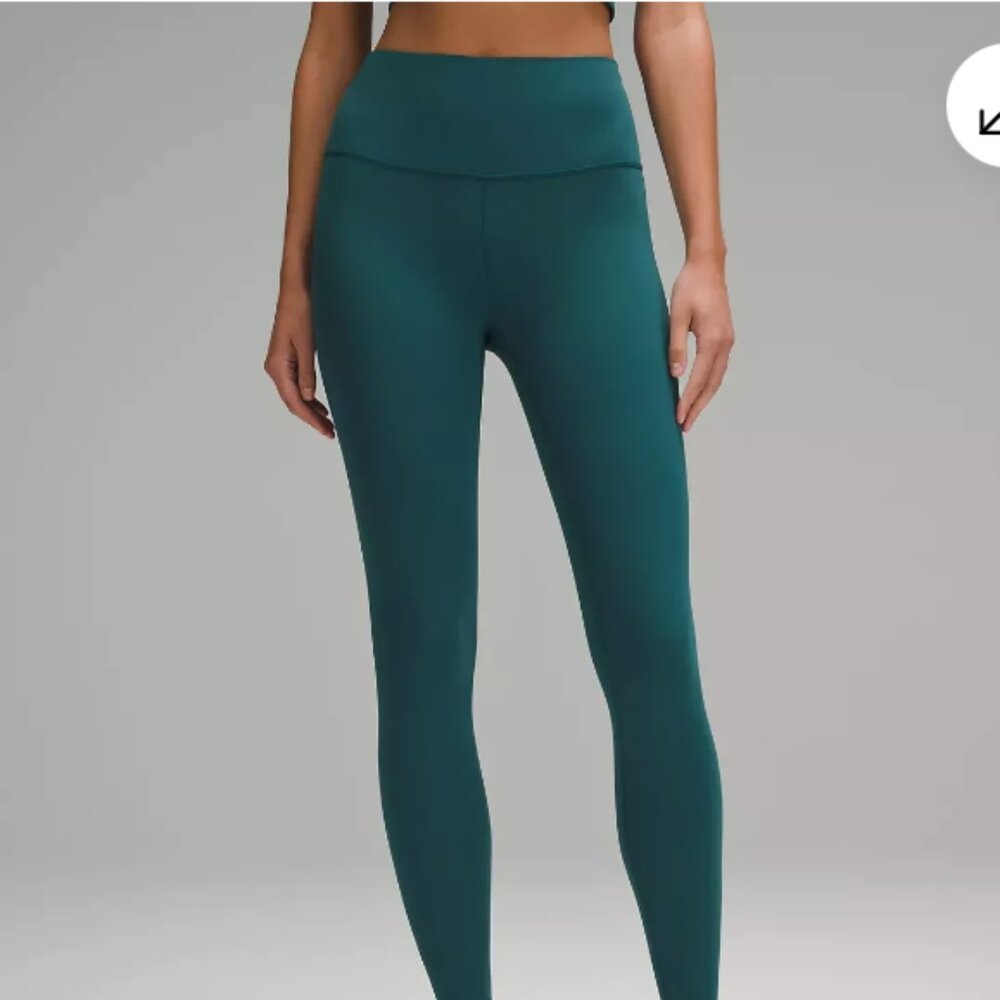 Storm Teal Wunder Train 28" Size 4 Leggings Lululemon